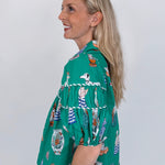 Puppies & Swans Button Up Top - PAPER DOLL