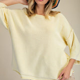 Hannah Mineral Wash Knit Top - PAPER DOLL