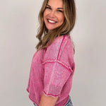 Leslie Ann Washed Knit Top - PAPER DOLL
