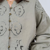 Dreaming Denim Floral Button Top - PAPER DOLL