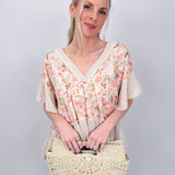 Sprouting Spring V - Neck Knit Top - PAPER DOLL