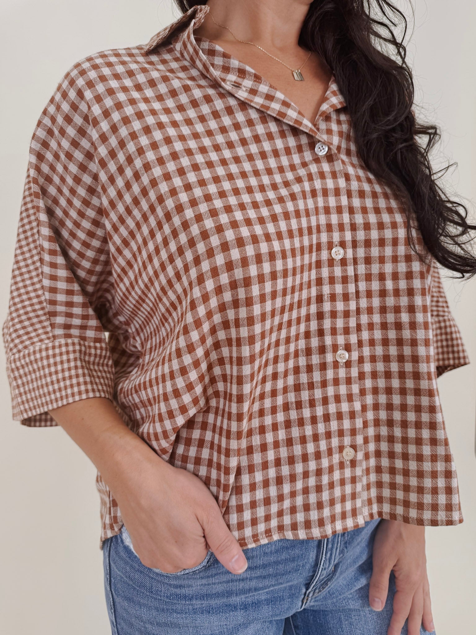 Edith Gingham Blouse - PAPER DOLL