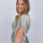 Touch Of Grace V - Neck Blouse - PAPER DOLL