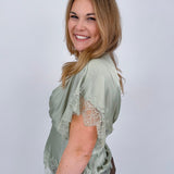 Touch Of Grace V - Neck Blouse - PAPER DOLL