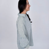 Beverly Striped Button Up Top - PAPER DOLL