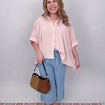 Minding My Business Linen Button Up - PAPER DOLL