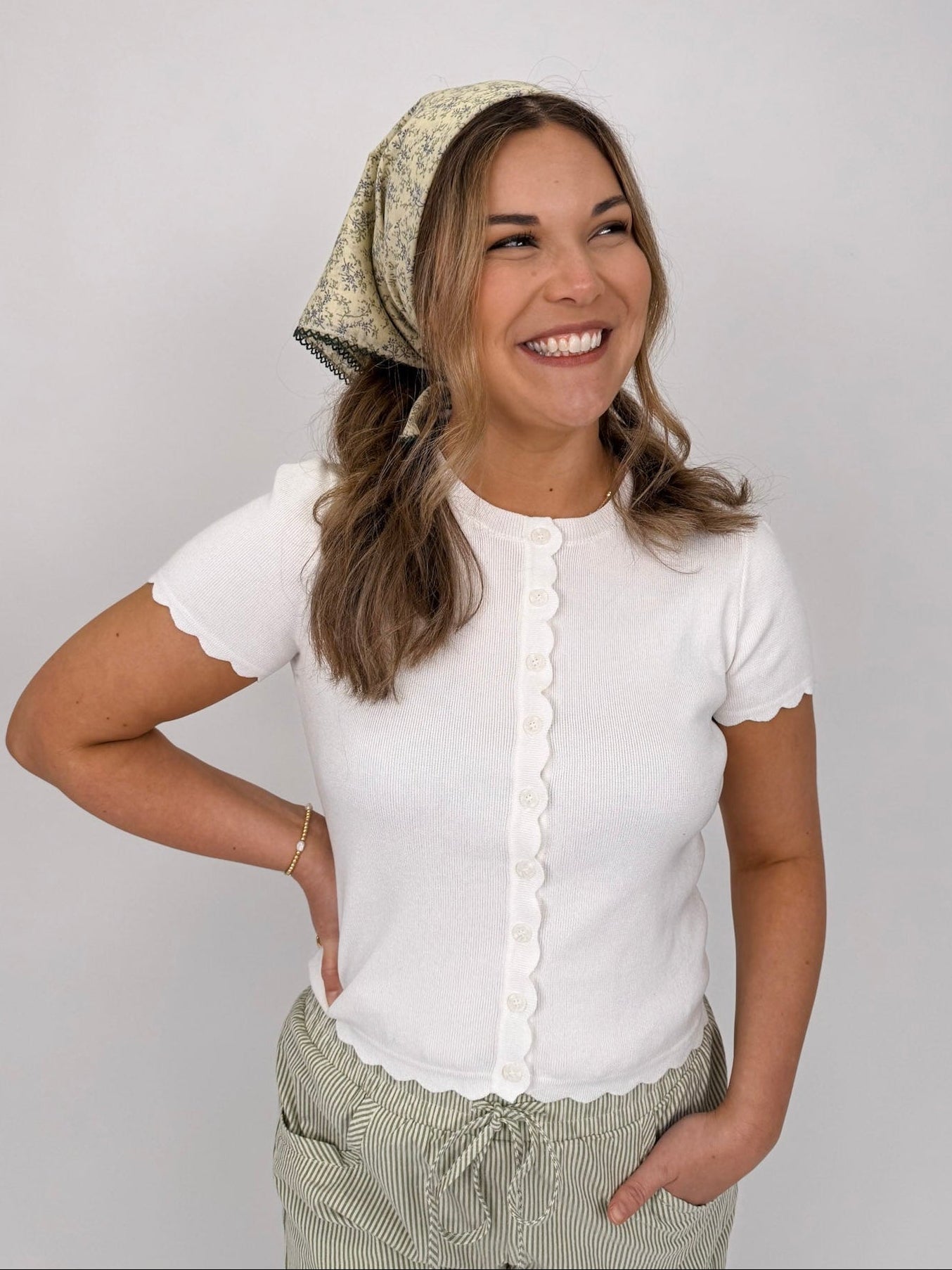 Emily Scalloped Cardigan - PAPER DOLL