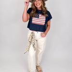 Americana Mixed Fabric Flag Top - PAPER DOLL
