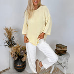 Hannah Mineral Wash Knit Top - PAPER DOLL