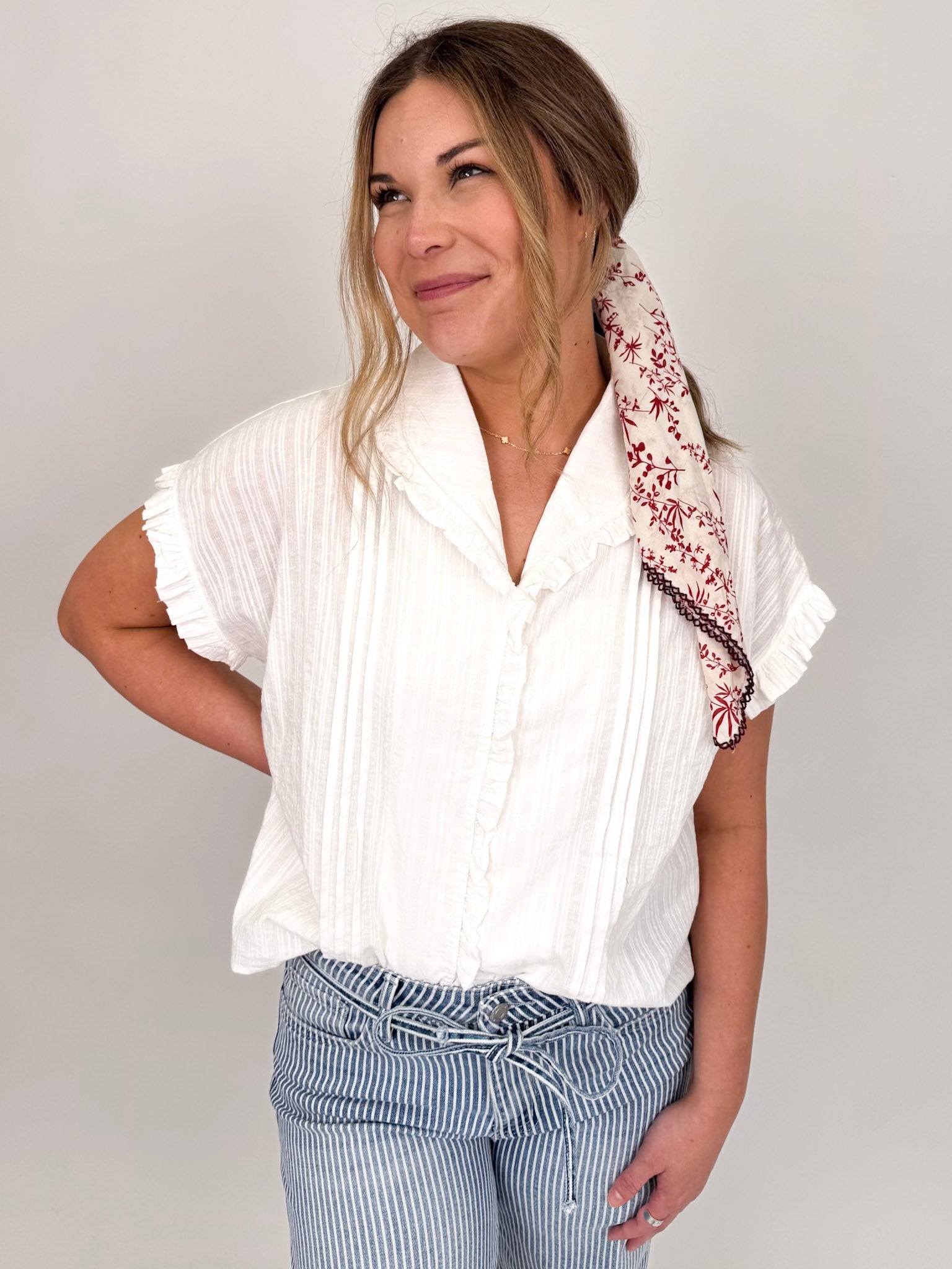 Katalina Ruffle Blouse - PAPER DOLL