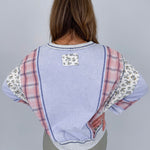 Just A Joy Mixed Fabric Top - PAPER DOLL