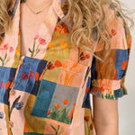 Gillian Puff Sleeve Button Up Top - PAPER DOLL