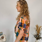 Gillian Puff Sleeve Button Up Top - PAPER DOLL