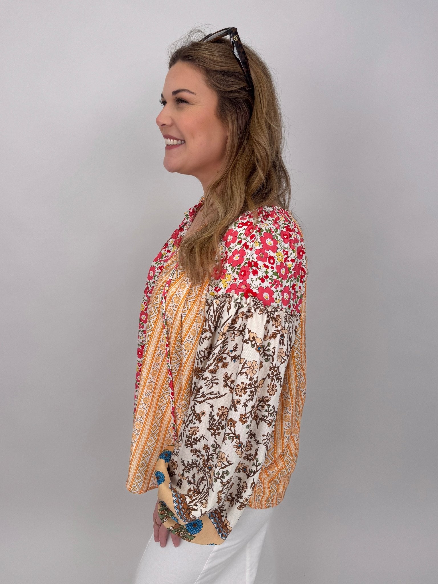 Polly Multi Print Top - PAPER DOLL
