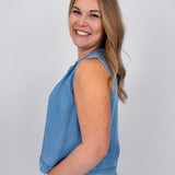 The Edith Denim Blouse - PAPER DOLL