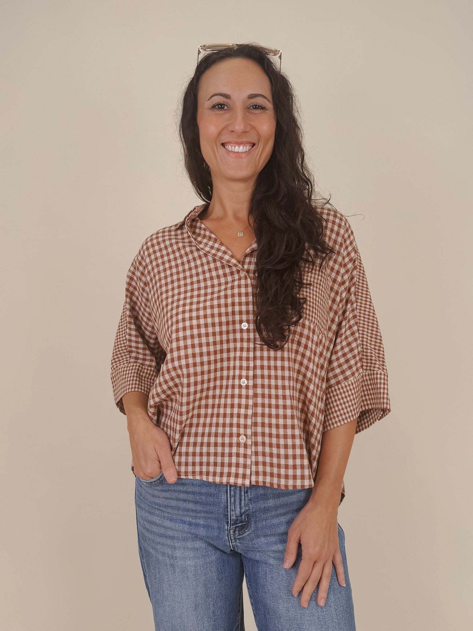 Edith Gingham Blouse - PAPER DOLL