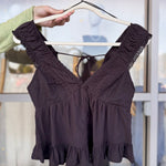 Etta V-Neck Lace Trim Top - PAPER DOLL