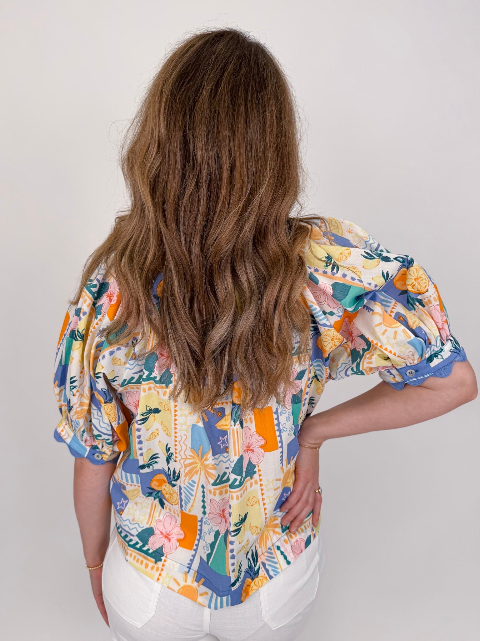 Celeste Patchwork Print Top - PAPER DOLL
