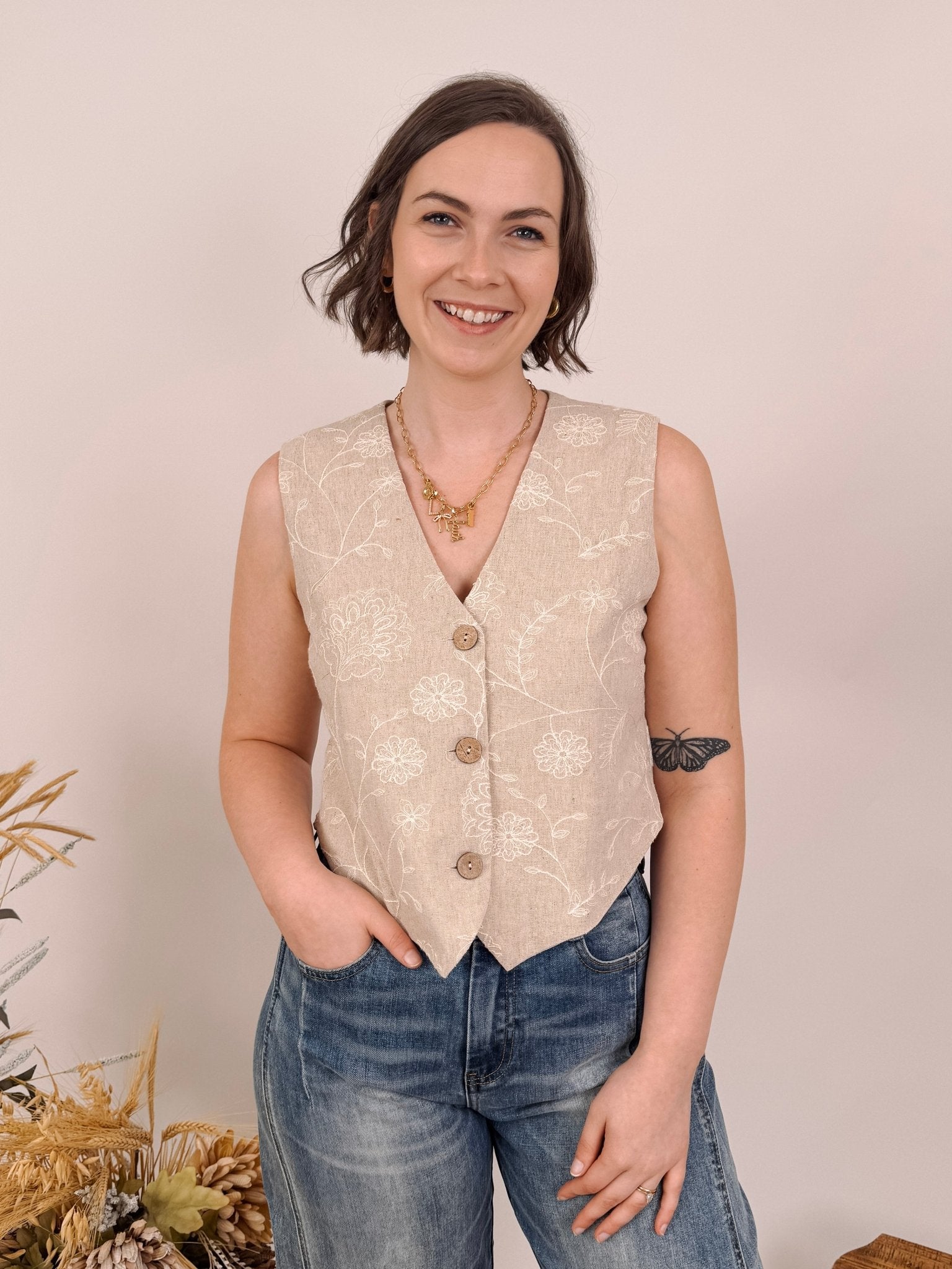 All In Embroidered Vest - PAPER DOLL