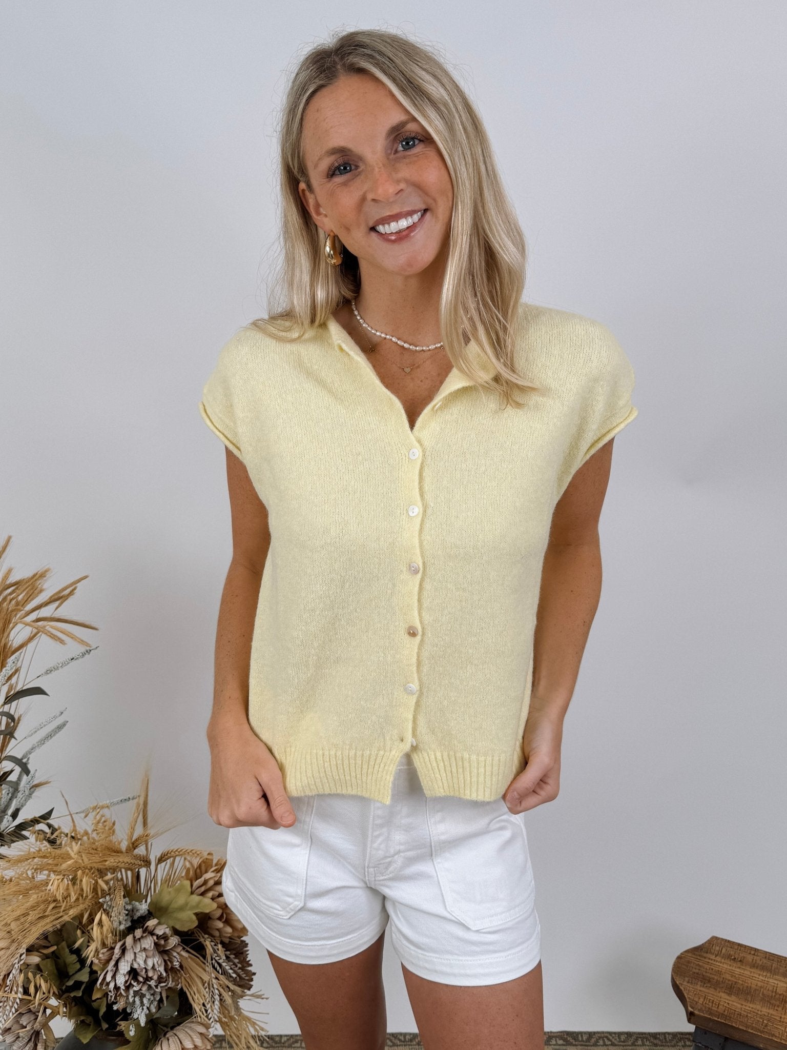 Woven Moments Sweater Vest Cardigan - PAPER DOLL