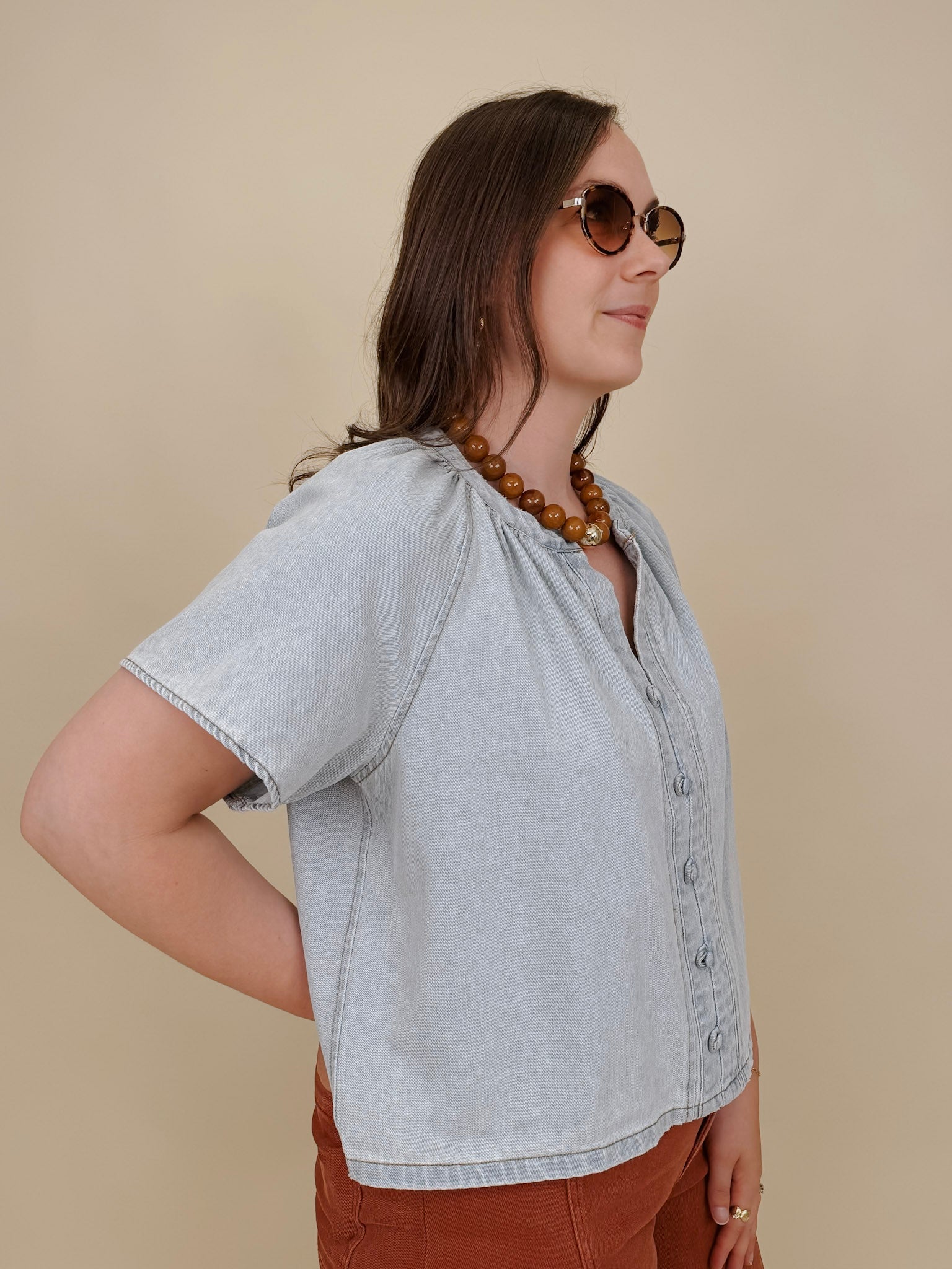 Holland Button Up Blouse - PAPER DOLL