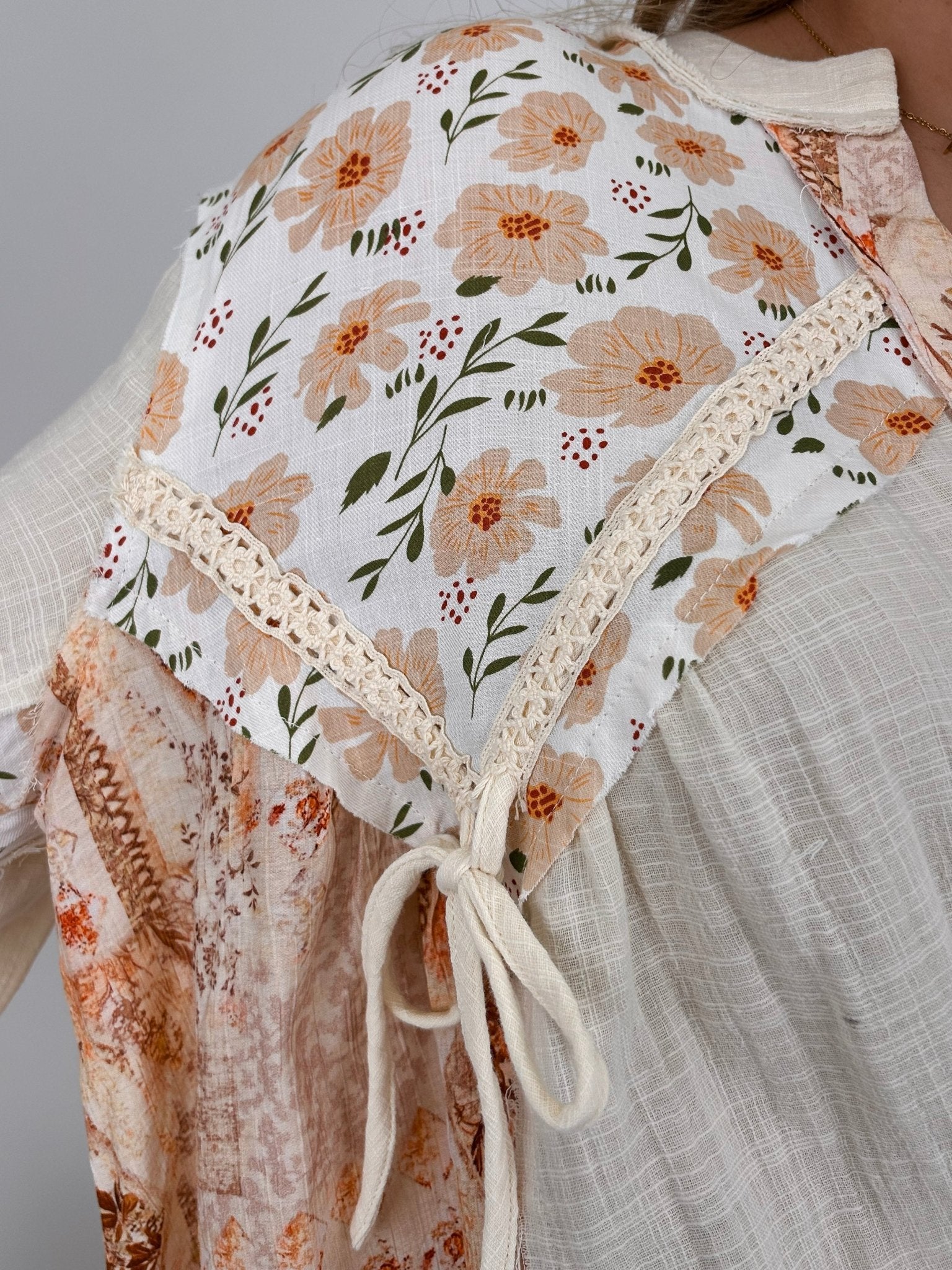 Sweet As Honey Floral Button Blouse - PAPER DOLL