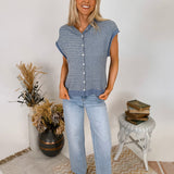 Leona Striped Sweater Vest Cardigan - PAPER DOLL