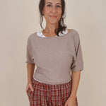 Adaline Boat Neck Knit Top - PAPER DOLL