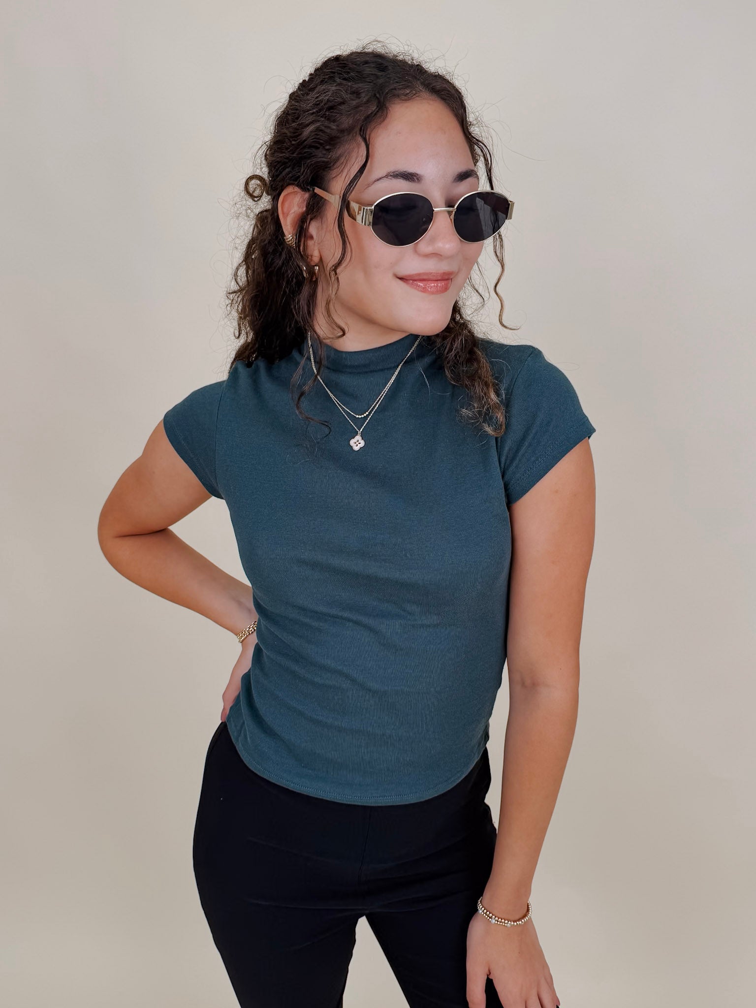Ellie High Neck Knit Top - PAPER DOLL