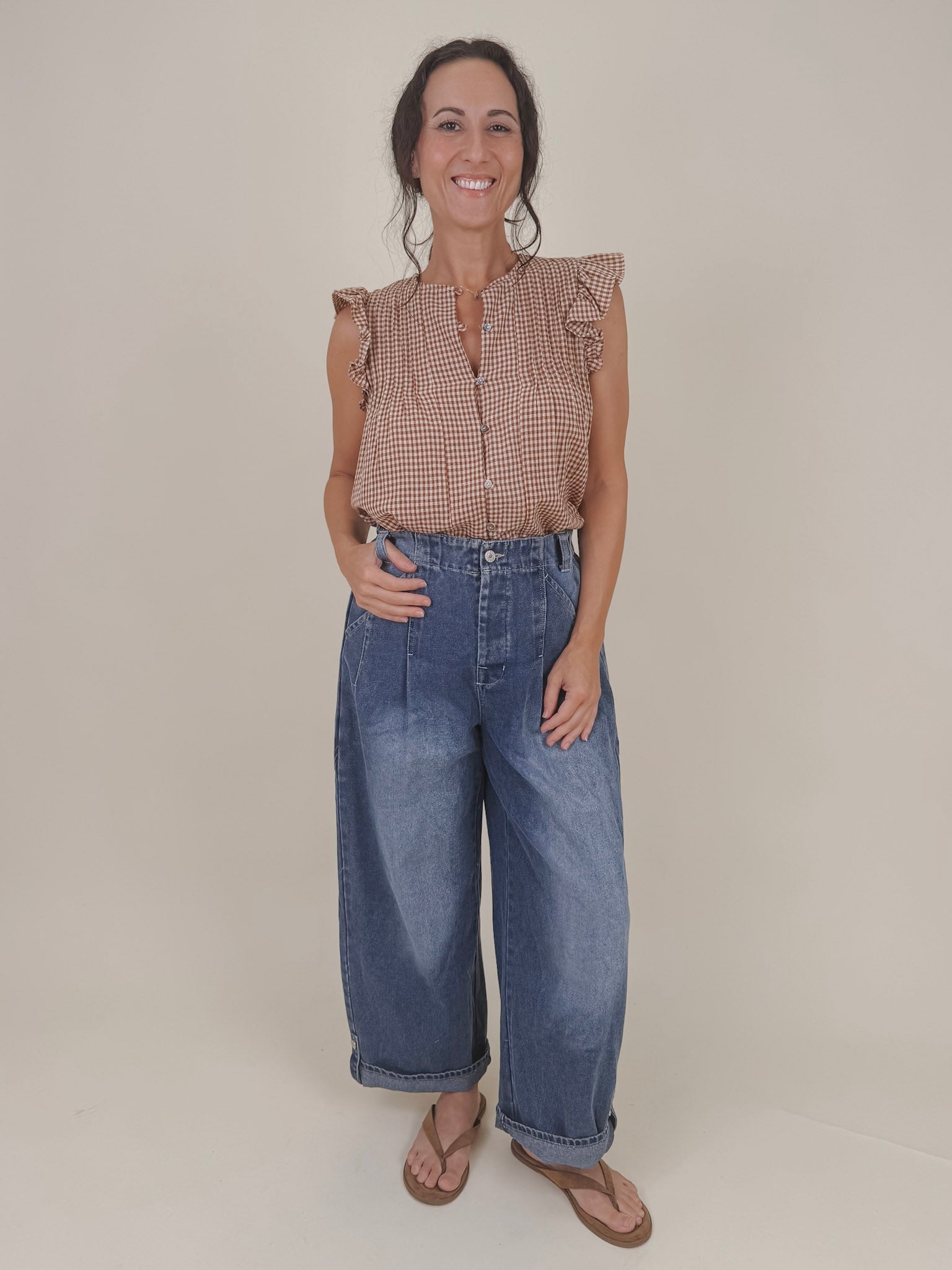 Joan Gingham Blouse - PAPER DOLL