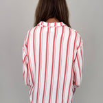 Carmen Striped Button Up Top - PAPER DOLL