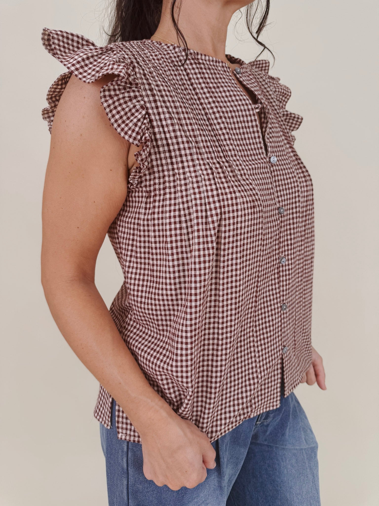 Joan Gingham Blouse - PAPER DOLL