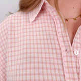 Minding My Business Linen Button Up - PAPER DOLL