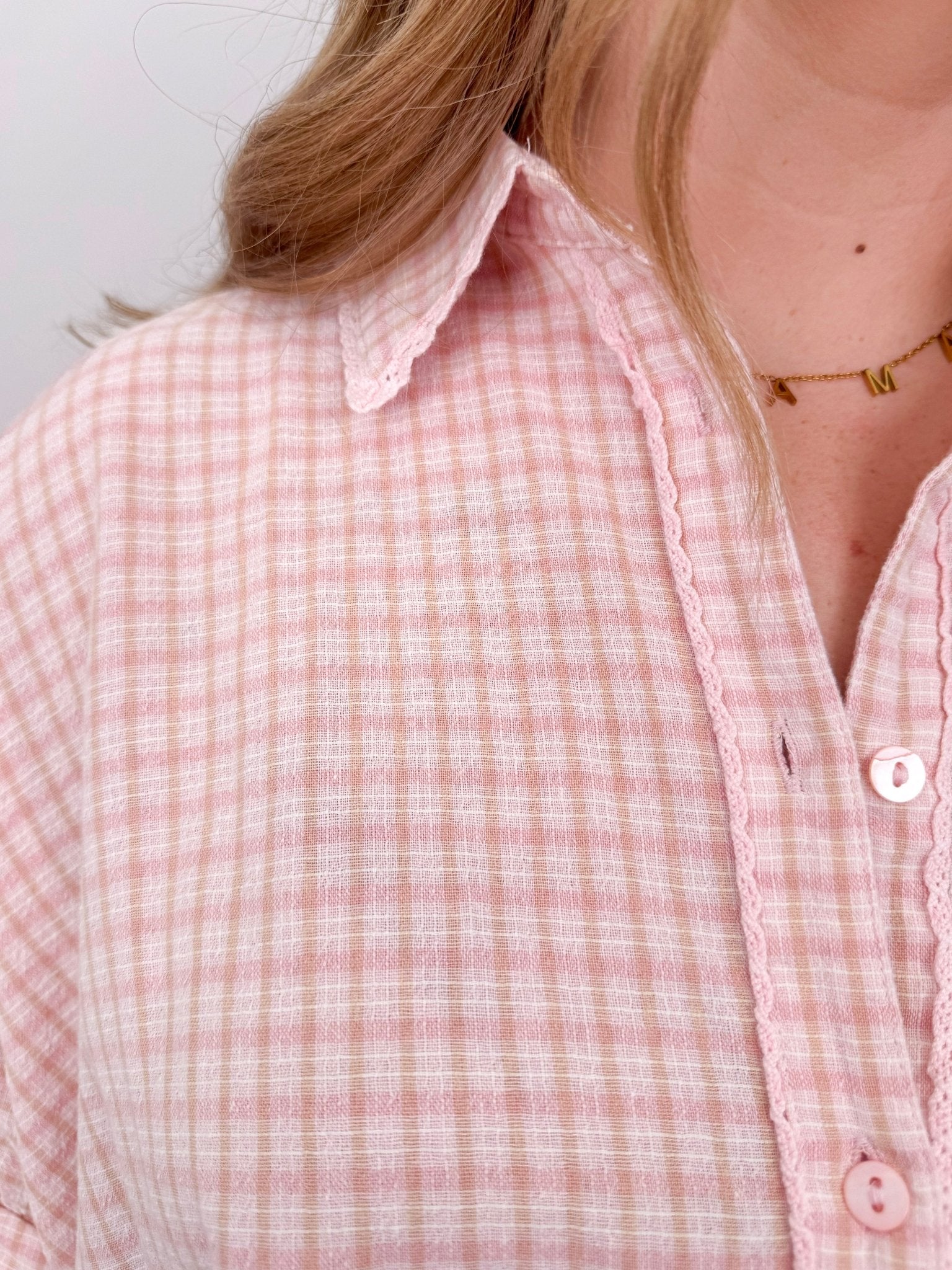 Minding My Business Linen Button Up - PAPER DOLL