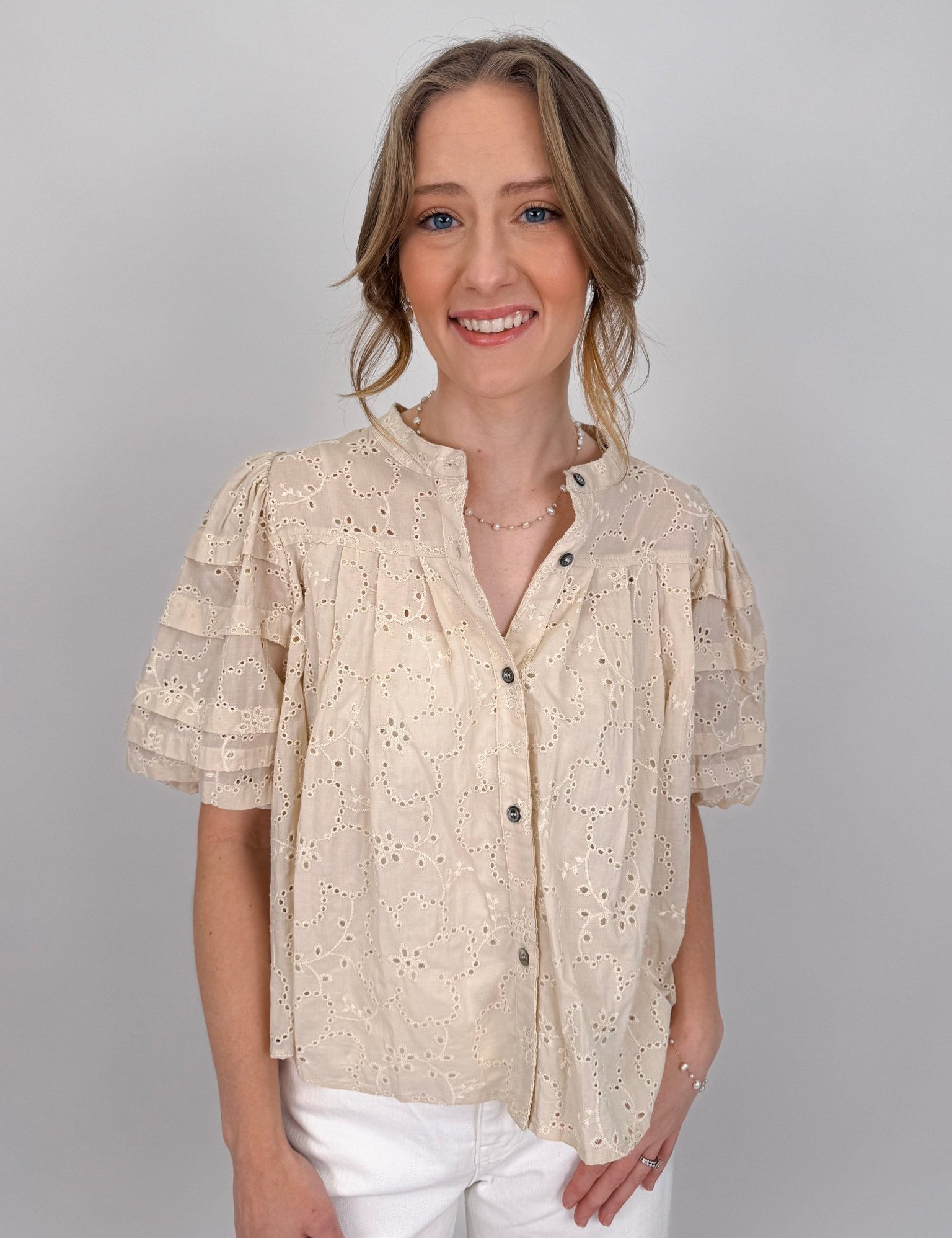 Harriet Eyelet Blouse - PAPER DOLL