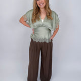 Touch Of Grace V - Neck Blouse - PAPER DOLL