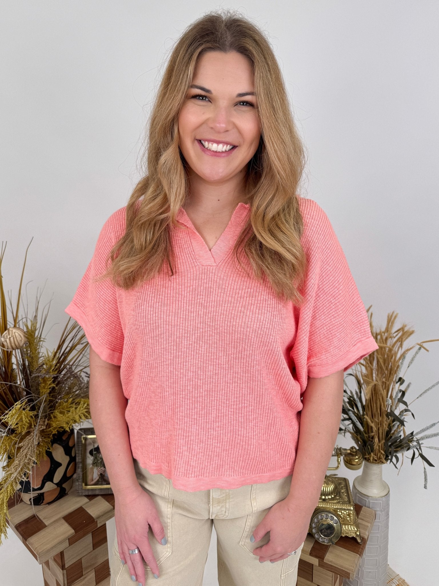 Peaceful Bliss Rib Knit Top - PAPER DOLL