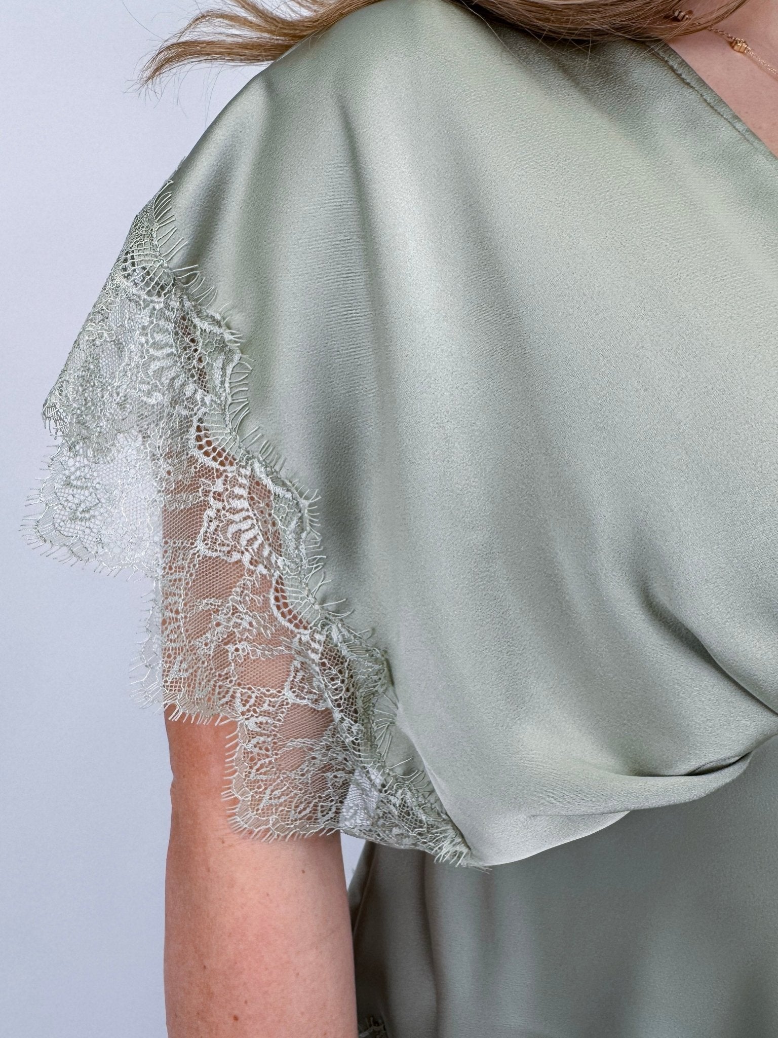 Touch Of Grace V - Neck Blouse - PAPER DOLL