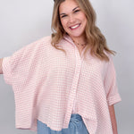 Minding My Business Linen Button Up - PAPER DOLL
