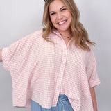 Minding My Business Linen Button Up - PAPER DOLL