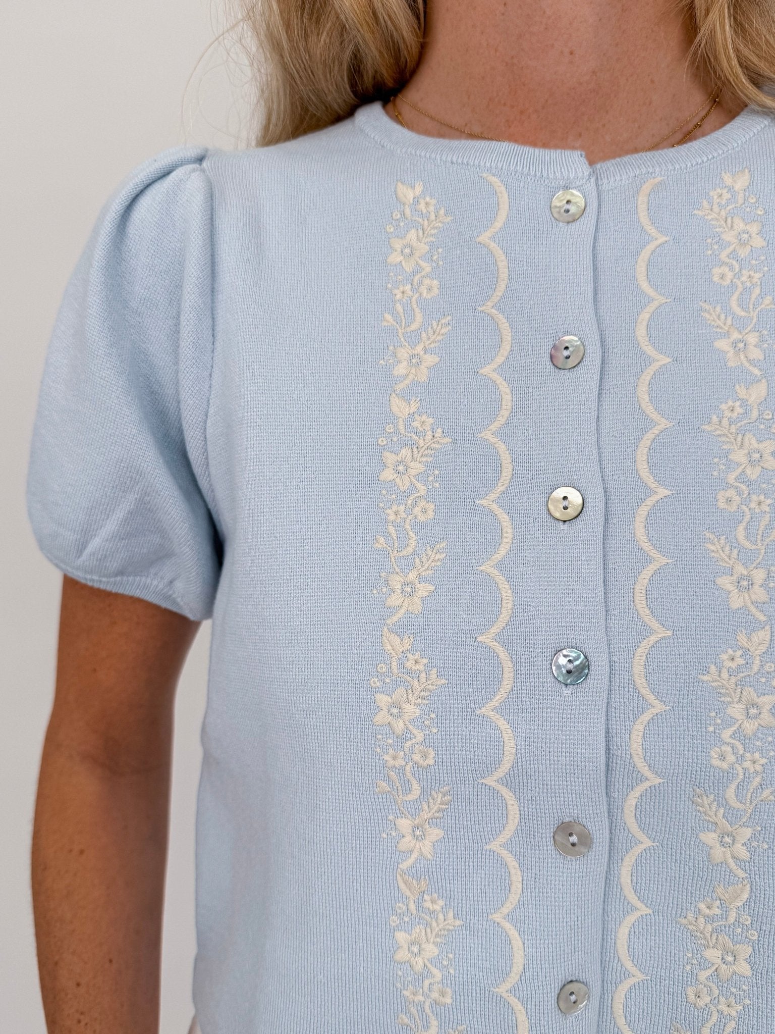 Madison Embroidery Detail Blouse - PAPER DOLL