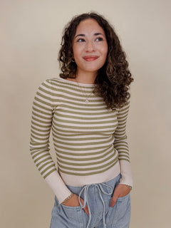 Zesty Striped Knit Top - PAPER DOLL
