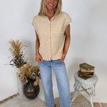 Woven Moments Sweater Vest Cardigan - PAPER DOLL