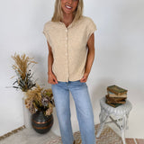 Woven Moments Sweater Vest Cardigan - PAPER DOLL