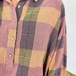Just Saying Plaid Button Up Top - PAPER DOLL