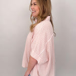 Minding My Business Linen Button Up - PAPER DOLL
