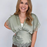Touch Of Grace V - Neck Blouse - PAPER DOLL