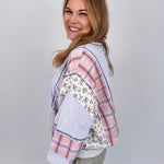 Just A Joy Mixed Fabric Top - PAPER DOLL