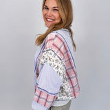 Just A Joy Mixed Fabric Top - PAPER DOLL