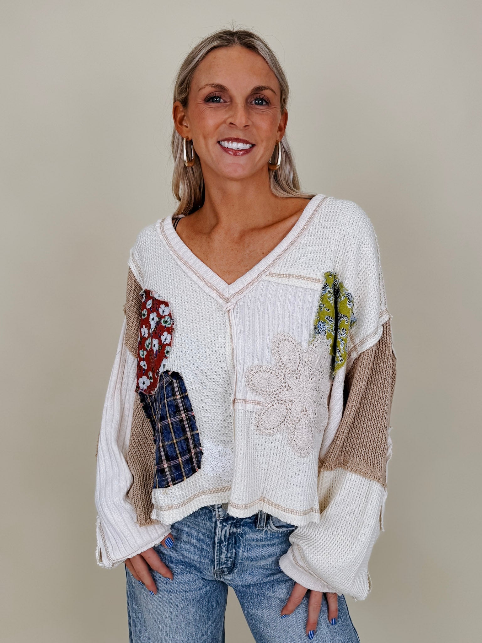Patch It Up Knit Top - PAPER DOLL